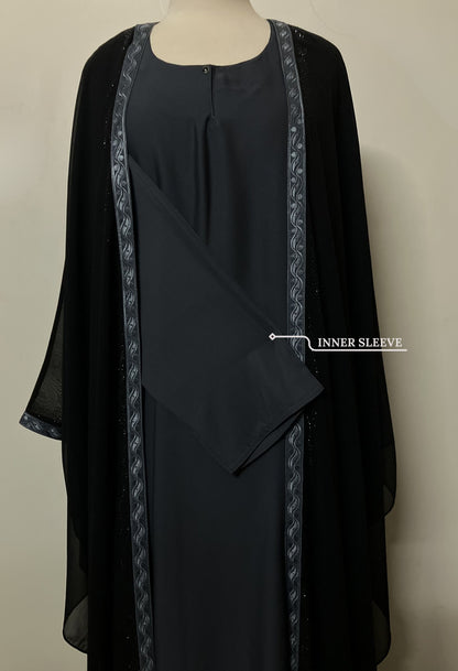 Shadow Kaftan - Black & Grey