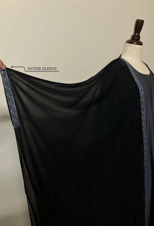 Shadow Kaftan - Black & Grey